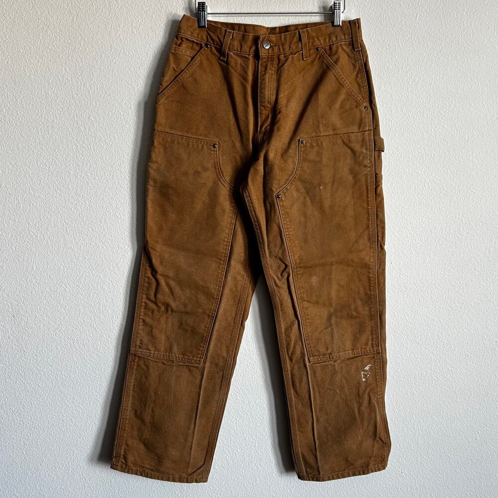 Carhartt B136 BRN brown double knee work wear carpenter pants